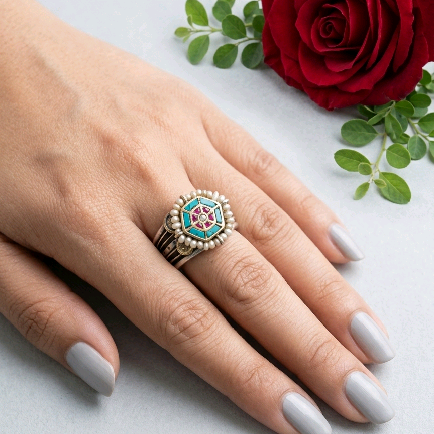 Tibetan Ethnic Silver Ring 